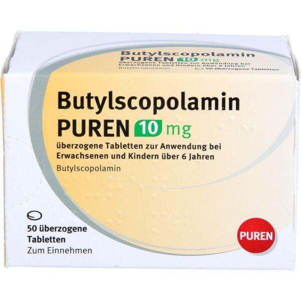 BUTYLSCOPOLAMIN PUREN 10 mg überzogene Tab. 50 St.