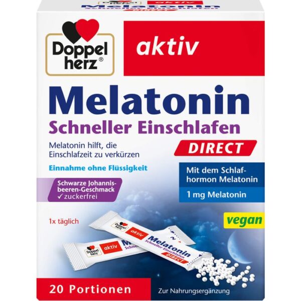 DOPPELHERZ Melatonin DIRECT Schneller Einschlafen 20 St.