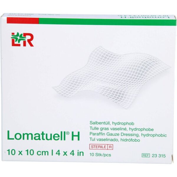 LOMATUELL H Salbentüll 10x10 cm steril 10 St.