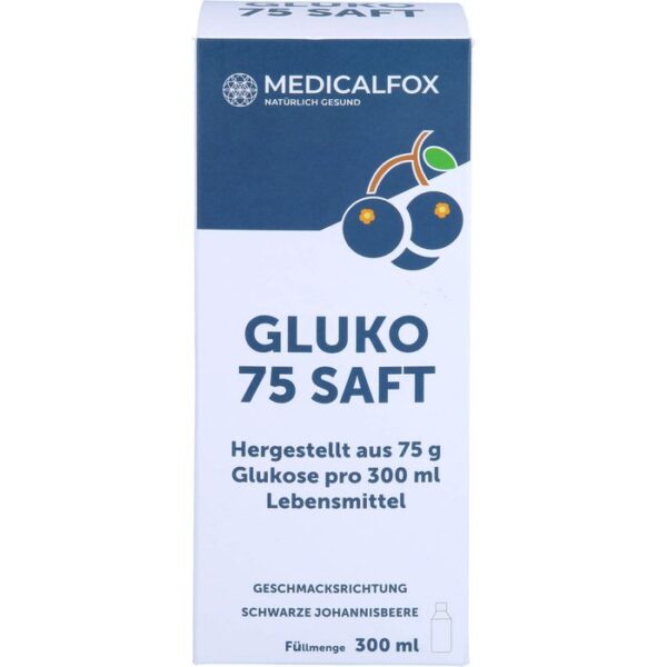 GLUKO 75 Saft schwarze Johannisbeere 300 ml