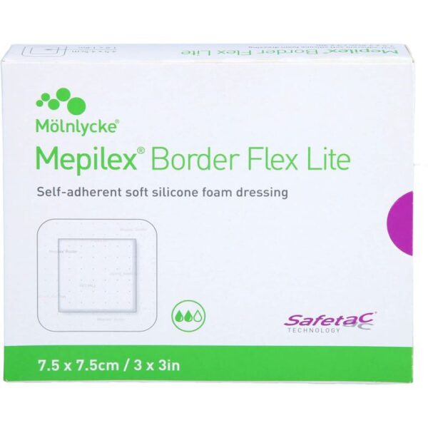 MEPILEX Border Flex Lite Schaumverband 7,5x7,5 cm 5 St.