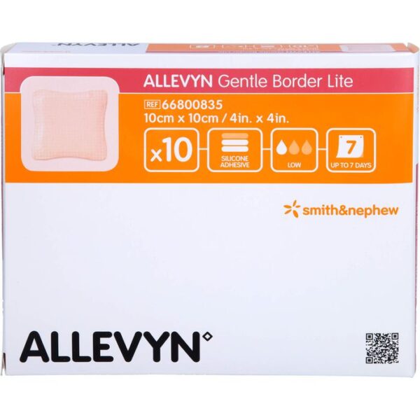 ALLEVYN Gentle Border Lite 10x10 cm Schaumverb. 10 St.