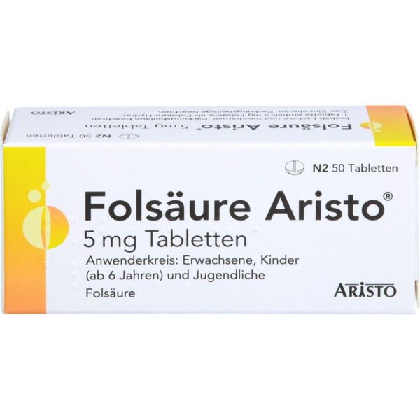 FOLSÄURE ARISTO 5 mg Tabletten 50 St.