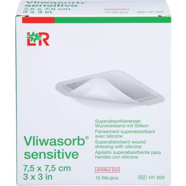 VLIWASORB sensitive 7,5x7,5 cm superabsorb.Wundv. 10 St.