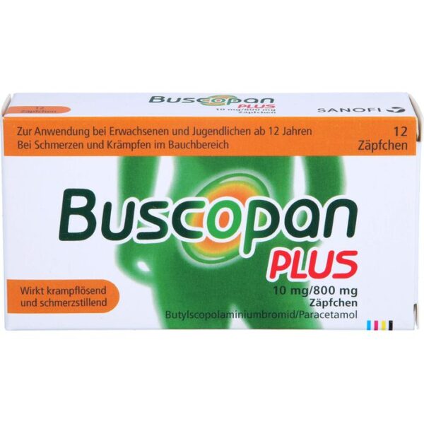 BUSCOPAN plus 10 mg/800 mg Suppositorien 12 St.