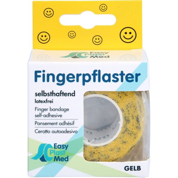 UM EASYPLAST Fingerpfl.selbsth.2,5cmx5m gelb Smil. 1 St.