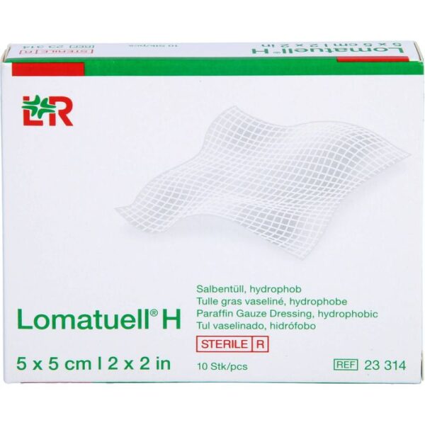 LOMATUELL H Salbentüll 5x5 cm steril 10 St.