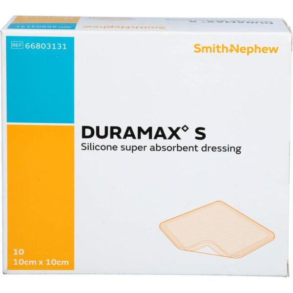 DURAMAX S 10x10 cm Superabsorber Silikonverband 10 St.