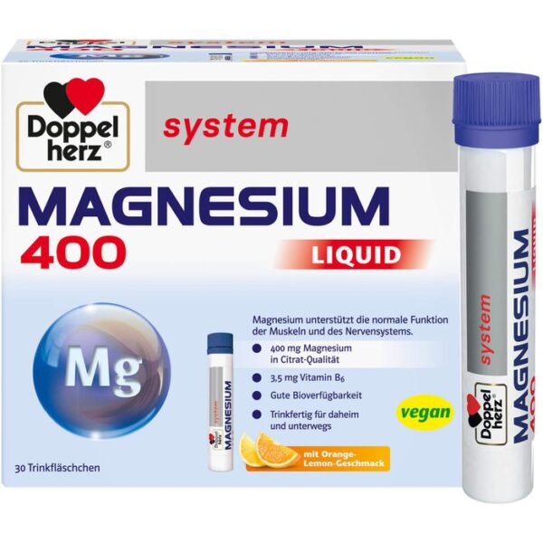 DOPPELHERZ Magnesium 400 Liquid system Trinkamp. 30 St.