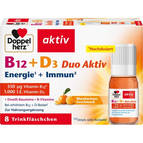 DOPPELHERZ B12+D3 Duo Aktiv Trinkampullen 8 St.