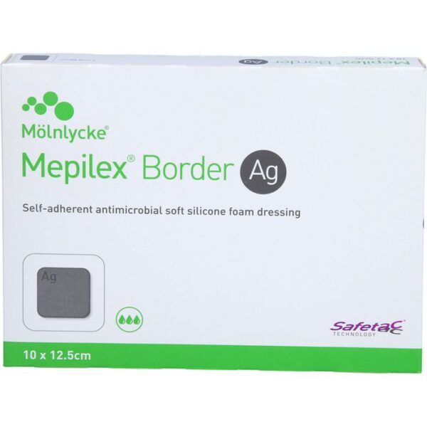 MEPILEX Border Ag Schaumverb.10x12,5 cm steril 5 St.