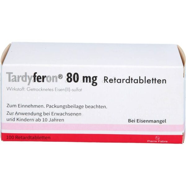 TARDYFERON Depot-Eisen(II)-sulfat 80 mg Retardtab. 100 St.