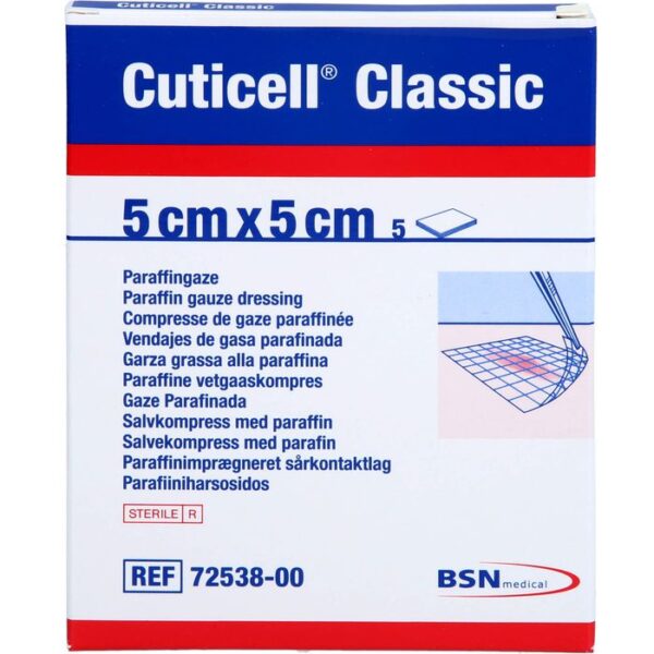 CUTICELL Classic Wundgaze 5x5 cm 5 St.