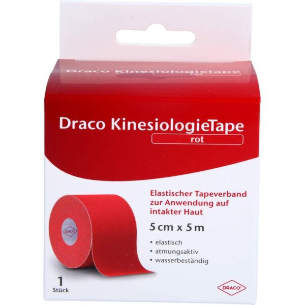 DRACO KINESIOLOGIETAPE 5 cmx5 m rot 1 St.