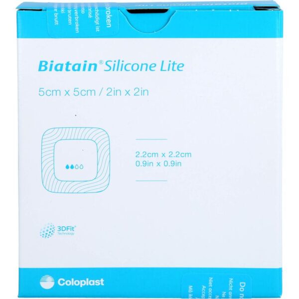 BIATAIN Silicone Lite Schaumverband 5x5 cm 5 St.