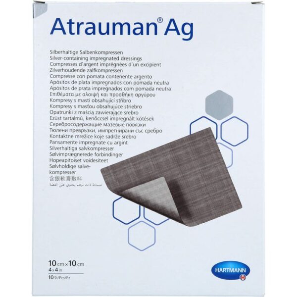 ATRAUMAN Ag 10x10 cm steril Kompressen 10 St.