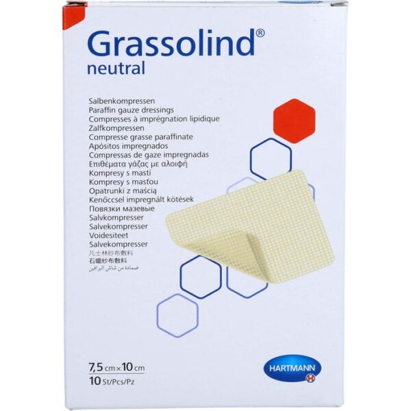 GRASSOLIND Salbenkompressen 7,5x10 cm steril 10 St.