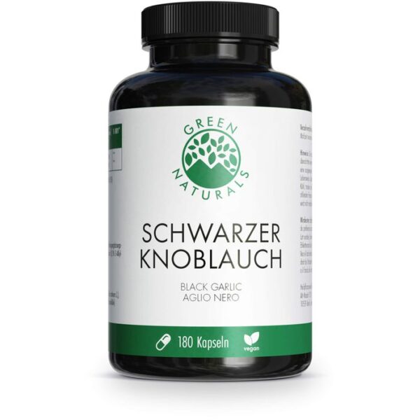 GREEN NATURALS schwarzer Knoblauch 600mg m.SAC Kps 180 St.