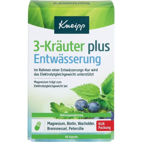 KNEIPP 3-Kräuter plus Entwässerung Kapseln 60 St.