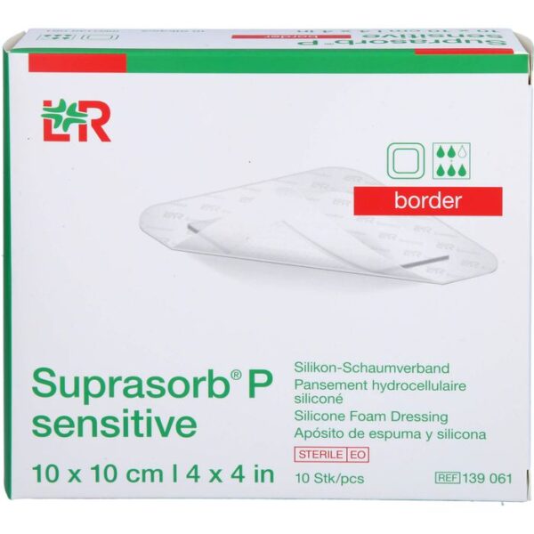 SUPRASORB P sensitive PU-Schaumv.border 10x10cm 10 St.