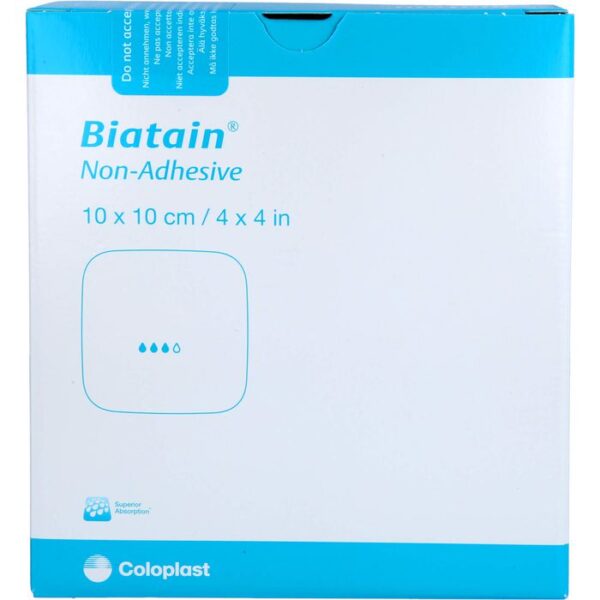 BIATAIN Schaumverband 10x10 cm nicht haftend 10 St.