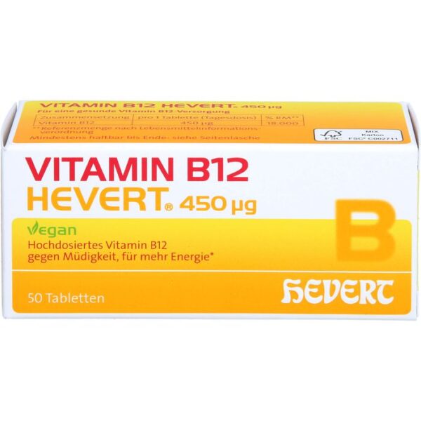 VITAMIN B12 HEVERT 450 µg Tabletten 50 St.