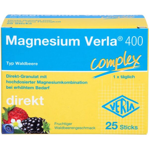 MAGNESIUM VERLA 400 Waldbeere Direkt-Granulat 25 St.