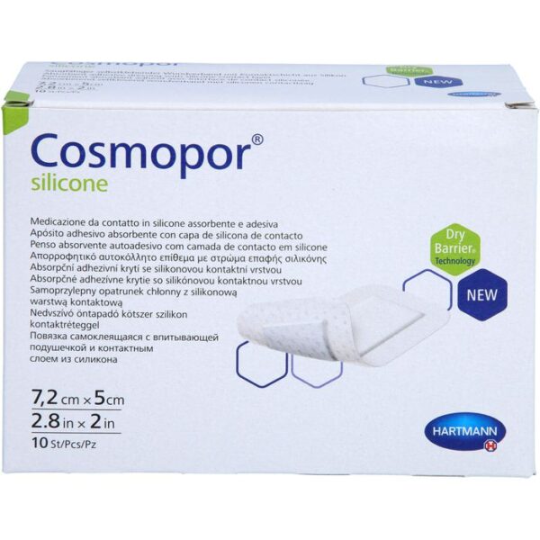 COSMOPOR silicone Wundverband 5x7,2 cm 10 St.