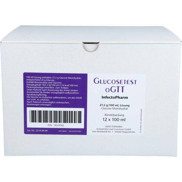 GLUCOSETEST oGTT InfectoPharm 27,5 g/100 ml Lösung 1200 ml