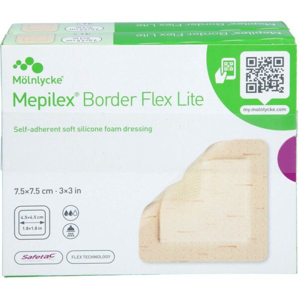 MEPILEX Border Flex Lite Schaumverband 7,5x7,5 cm 10 St.