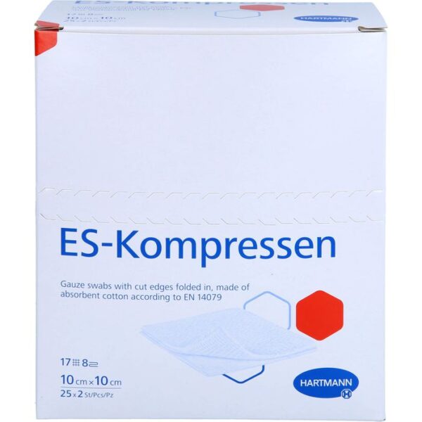 ES-KOMPRESSEN steril 10x10 cm 8fach 50 St.