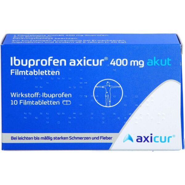 IBUPROFEN axicur 400 mg akut Filmtabletten 10 St.