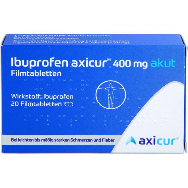 IBUPROFEN axicur 400 mg akut Filmtabletten 20 St.