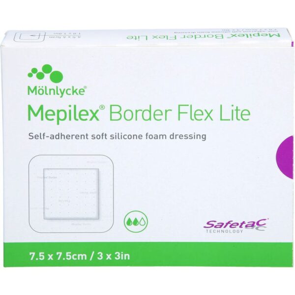 MEPILEX Border Flex Lite Schaumverband 7,5x7,5 cm 5 St.