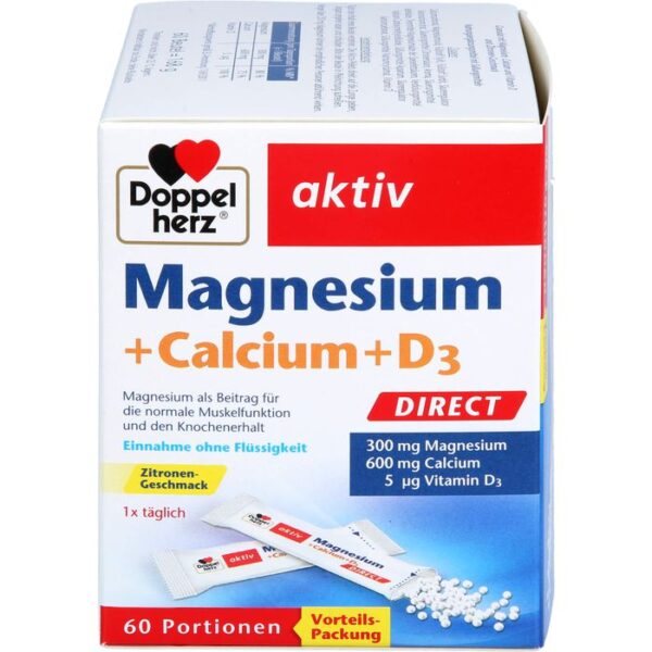 DOPPELHERZ Magnesium+Calcium+D3 DIRECT Pellets 60 St.