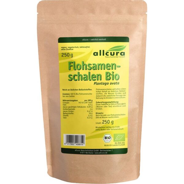 FLOHSAMENSCHALEN Bio 250 g