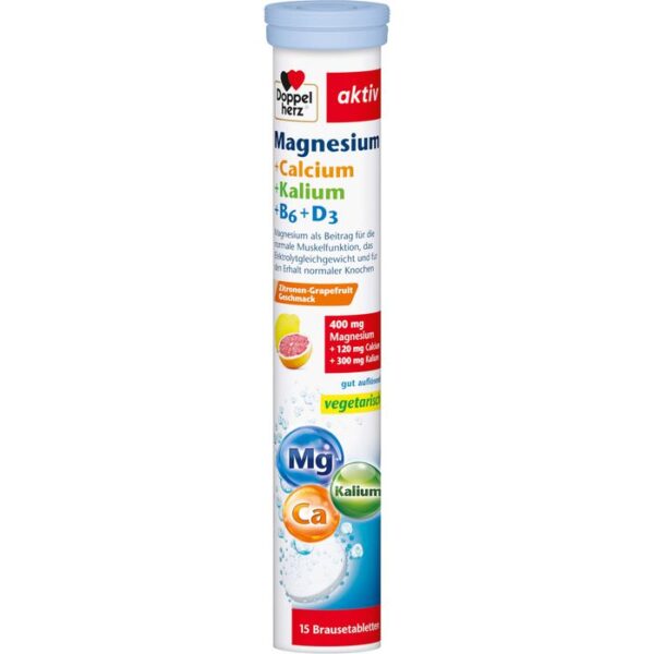 DOPPELHERZ Magnesium+Calcium+Kalium Brausetabl. 15 St.