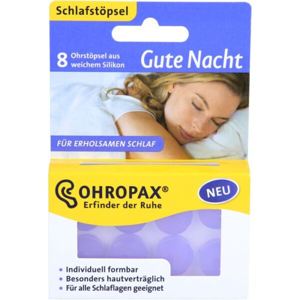 OHROPAX Gute Nacht Silikon Ohrstöpsel 8 St.