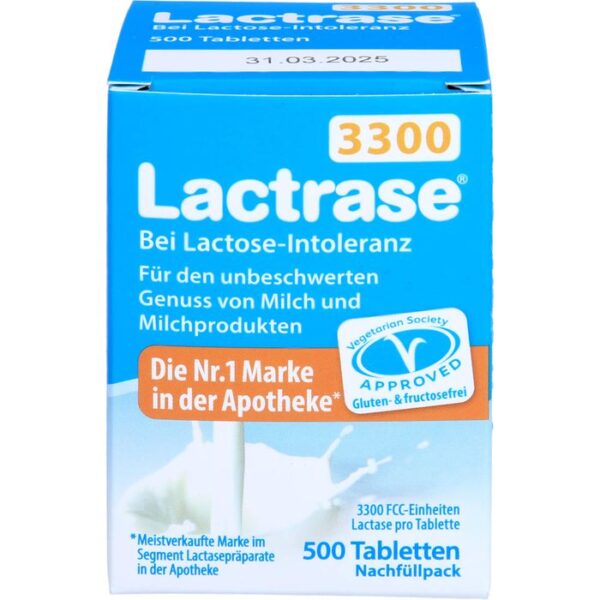 LACTRASE 3.300 FCC Tabletten i.Klicksp.Nachfüllp. 500 St.