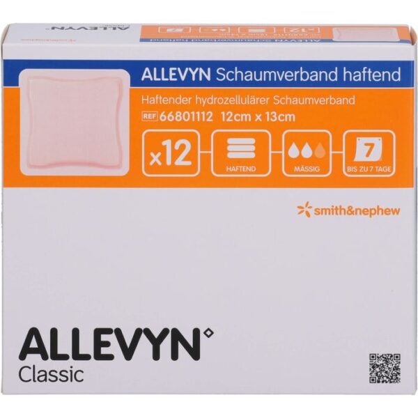 ALLEVYN Schaumverband 12x13 cm haftend 12 St.