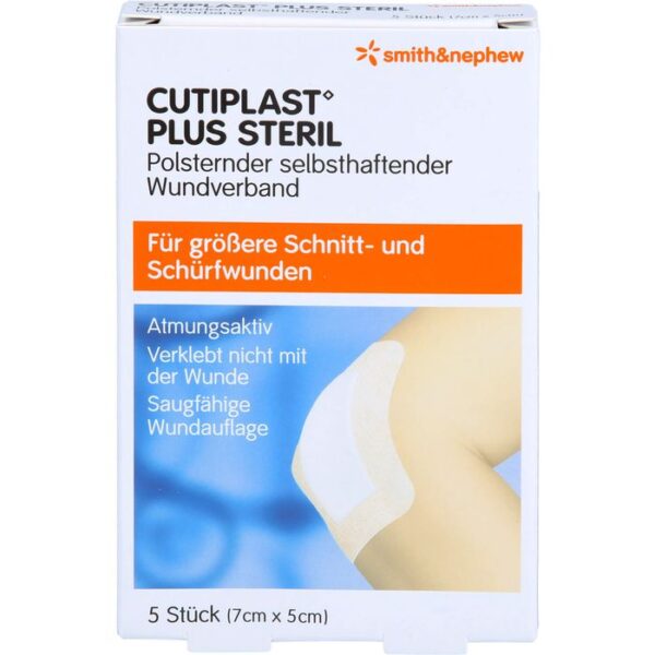 CUTIPLAST Plus steril 5x7 cm Verband 5 St.