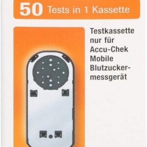 ACCU-CHECK Blutzucker-Teststreifen Accu-Chek Mobile Testkasette, Spar-Set 50-St., Innovative Diabeteskontrolle, Ohne Streifenwechsel