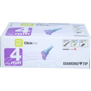 MYLIFE Clickfine Pen-Nadeln 4 mm 32 G Diamond Tip 100 St.