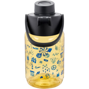 NIKE TR Renew Recharge Chug Graphic Trinkflasche aus Tritan - für Kohlensäurehaltige Getränke geeignet - 354 ml 723 - yellow ochre/black/game royal