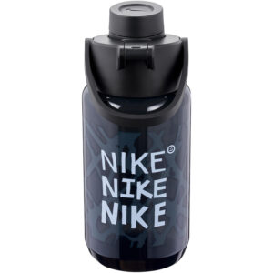 NIKE TR Renew Recharge Chug Graphic Trinkflasche aus Tritan - für Kohlensäurehaltige Getränke geeignet - 473 ml 091 - black/black/white