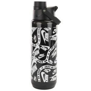 NIKE TR Renew Recharge Chug Graphic Trinkflasche aus Tritan - für Kohlensäurehaltige Getränke geeignet - 709 ml 069 - black/black/black/white