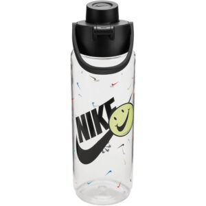 NIKE TR Renew Recharge Chug Graphic Trinkflasche aus Tritan - für Kohlensäurehaltige Getränke geeignet - 709 ml 968 - clear/black/black