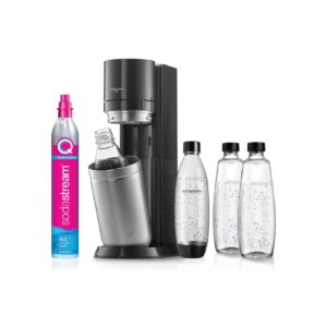 SodaStream DUO Wassersprudler Vorteils-Pack, Titan mit 4 Flaschen
