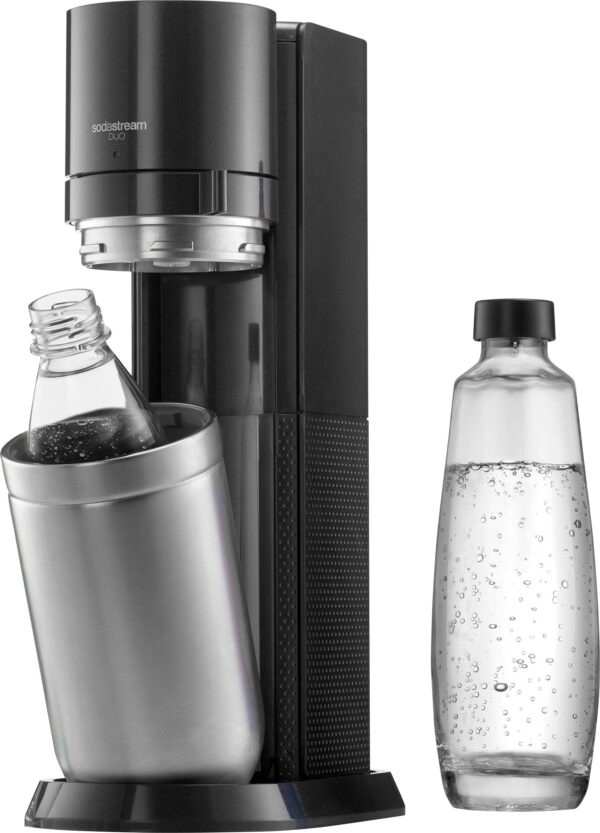 SodaStream Wassersprudler "DUO", (Set, 3 tlg.), Umsteiger,+Glasflasche,Kunststoffflasche, KEIN CO2-Zylinder