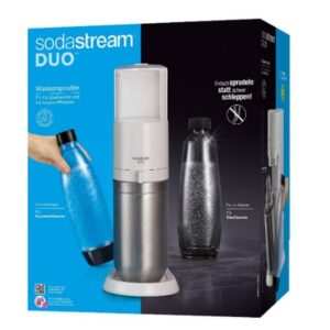 SodaStream Wassersprudler sodastream DUO weiß Trinkwassersprudler (inkl. 1l Glaskaraffe und 1...